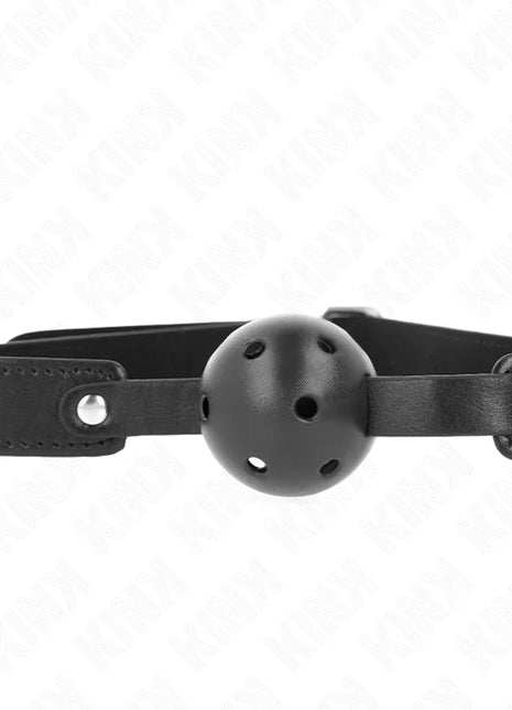 KINK - SCHWARZER ATMUNGSAKTIVER BALL 4,5 CM Knebel 65 x 2,5 CM