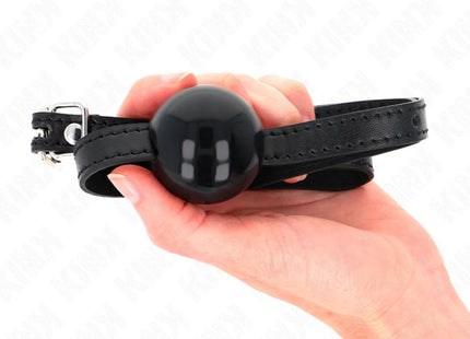 KINK - SCHWARZER EINZELNER FESTER BALL 4 CM GAG 65 x 1,5 CM