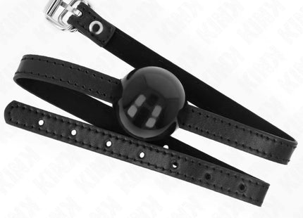 KINK - SCHWARZER EINZELNER FESTER BALL 4 CM GAG 65 x 1,5 CM