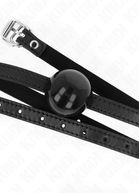 KINK - SCHWARZER EINZELNER FESTER BALL 4 CM GAG 65 x 1,5 CM