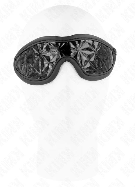 KINK - SCHWARZES STIRNBAND MIT RAUTENMUSTER 20,5 x 6 CM