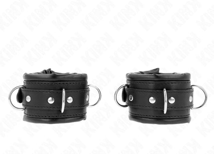 KINK - SCHWERE HANDGELENKSFESSELN MIT SCHWARZEM PELZFUTTER VERSTELLBAR 20-30 CM X 6 CM