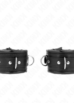 KINK - SCHWERE HANDGELENKSFESSELN MIT SCHWARZEM PELZFUTTER VERSTELLBAR 20-30 CM X 6 CM