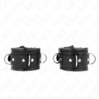 KINK - SCHWERE HANDGELENKSFESSELN MIT SCHWARZEM PELZFUTTER VERSTELLBAR 20-30 CM X 6 CM