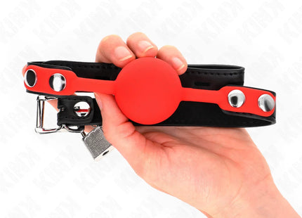 KINK - SILIKONBALL 4 CM KNEBEL MIT SCHLOSS 60 x 2 CM