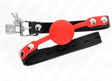 KINK - SILIKONBALL 4 CM KNEBEL MIT SCHLOSS 60 x 2 CM