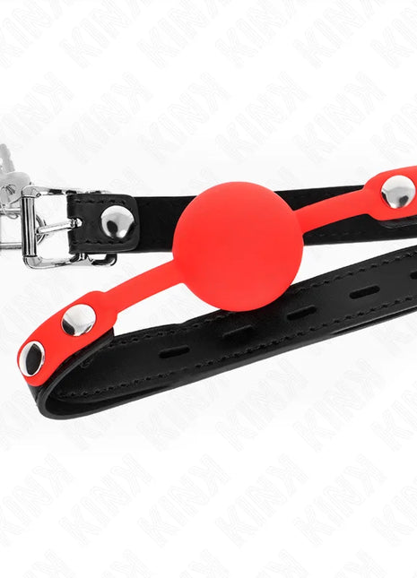 KINK - SILIKONBALL 4 CM KNEBEL MIT SCHLOSS 60 x 2 CM
