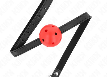 KINK - SIMPLICITY ROT ATMUNGSAKTIVER 4,5 CM BALLGAG 62 x 1,5 CM