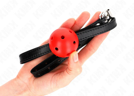 KINK - SIMPLICITY ROT ATMUNGSAKTIVER 4,5 CM BALLGAG 62 x 1,5 CM
