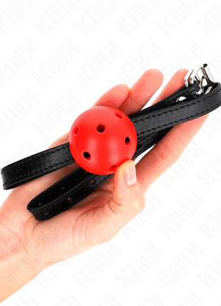 KINK - SIMPLICITY ROT ATMUNGSAKTIVER 4,5 CM BALLGAG 62 x 1,5 CM