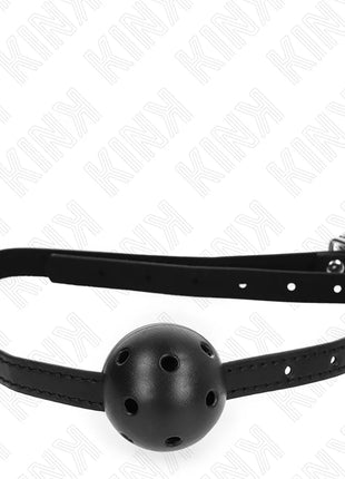 KINK - SIMPLICITY SCHWARZER ATMUNGSAKTIVER BALL 4,5 CM GAG 62 x 1,5 CM