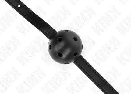 KINK - SIMPLICITY SCHWARZER ATMUNGSAKTIVER BALL 4,5 CM GAG 62 x 1,5 CM