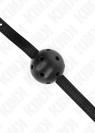 KINK - SIMPLICITY SCHWARZER ATMUNGSAKTIVER BALL 4,5 CM GAG 62 x 1,5 CM