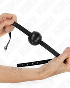 KINK - SIMPLICITY SCHWARZER ATMUNGSAKTIVER BALL 4,5 CM GAG 62 x 1,5 CM