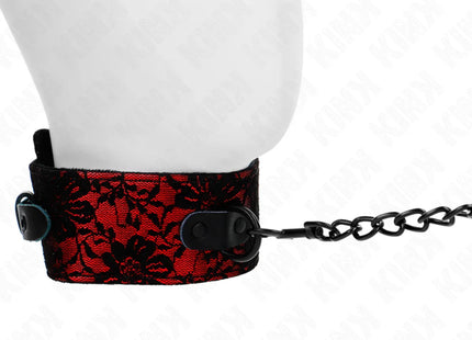 KINK - SPITZENKETTE MIT GÜRTEL MIT ECHTLEDERGÜRTEL 105 CM / 44 X 5,5 CM