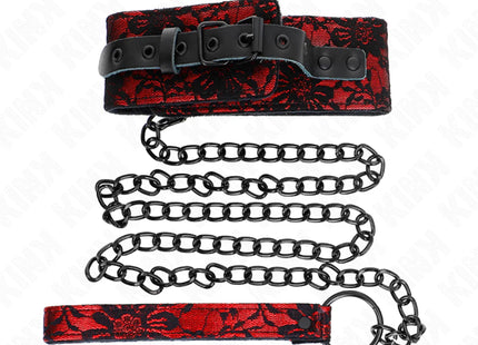 KINK - SPITZENKETTE MIT GÜRTEL MIT ECHTLEDERGÜRTEL 105 CM / 44 X 5,5 CM