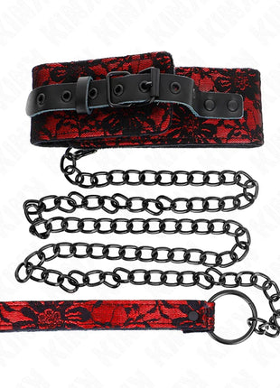 KINK - SPITZENKETTE MIT GÜRTEL MIT ECHTLEDERGÜRTEL 105 CM / 44 X 5,5 CM