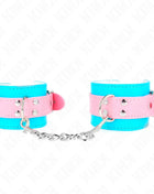 KINK - SÜßE HANDGELENKFESSELN BLAU/ROSA VERSTELLBAR 16-28 CM X 5 CM