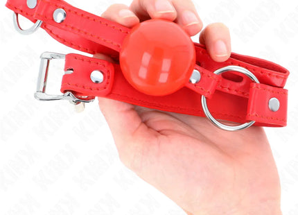 KINK - TPE-BALL 4 CM KNEBEL MIT ROJO-SCHLOSS 60 x 2 CM