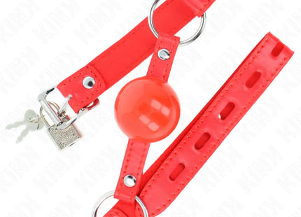 KINK - TPE-BALL 4 CM KNEBEL MIT ROJO-SCHLOSS 60 x 2 CM