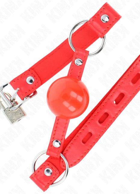 KINK - TPE-BALL 4 CM KNEBEL MIT ROJO-SCHLOSS 60 x 2 CM