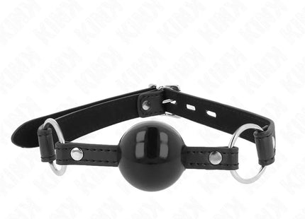 KINK - TPE BALL 4 CM KNEBEL MIT SCHWARZEM SCHLOSS 60 x 2 CM