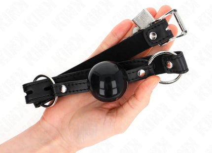 KINK - TPE BALL 4 CM KNEBEL MIT SCHWARZEM SCHLOSS 60 x 2 CM
