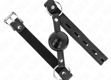 KINK - TPE BALL 4 CM KNEBEL MIT SCHWARZEM SCHLOSS 60 x 2 CM