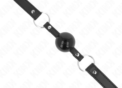 KINK - TPE BALL 4 CM KNEBEL MIT SCHWARZEM SCHLOSS 60 x 2 CM
