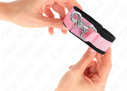 KINK - VERSTELLBARE NEOPREN-HANDHANDFESSELN ROSA VERSTELLBAR 22-34 CM