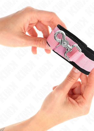 KINK - VERSTELLBARE NEOPREN-HANDHANDFESSELN ROSA VERSTELLBAR 22-34 CM