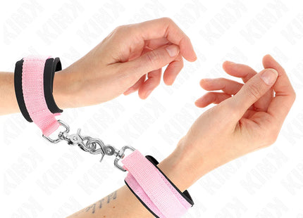 KINK - VERSTELLBARE NEOPREN-HANDHANDFESSELN ROSA VERSTELLBAR 22-34 CM