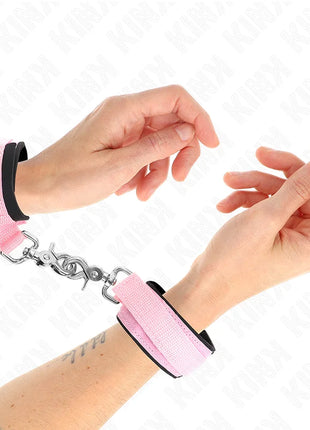 KINK - VERSTELLBARE NEOPREN-HANDHANDFESSELN ROSA VERSTELLBAR 22-34 CM