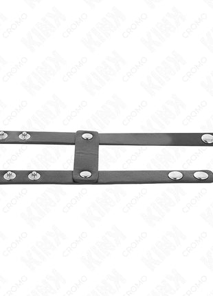 KINK - VERSTELLBARER DOPPELTER PENISRING AUS LEDER