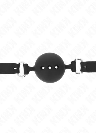 KINK - VOLLSILIKON-KLAPPEN 55 x 2 CM MIT 4,5 CM KUGEL GRÖSSE M SCHWARZ VERSTELLBAR 35-51 CM