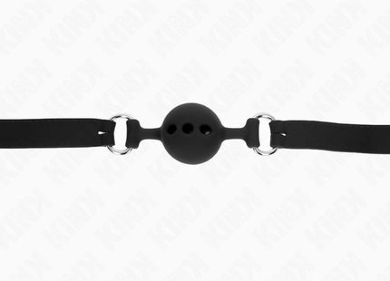 KINK - VOLLSILIKON-KLAPPEN 55 x 2 CM MIT 4 CM KUGEL GRÖSSE S SCHWARZ VERSTELLBAR 35-51 CM