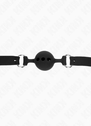 KINK - VOLLSILIKON-KLAPPEN 55 x 2 CM MIT 4 CM KUGEL GRÖSSE S SCHWARZ VERSTELLBAR 35-51 CM