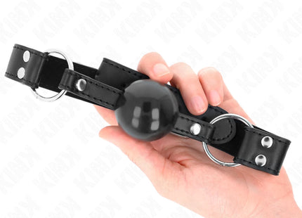 KINK - WEICHER UND FESTER KUGELKOPF 4 CM MIT KUNSTLEDERBAND 62 x 2,5 CM VERSTELLBAR 42-58 CM