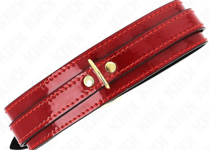 KINK - WEINROTE VERSTELLBARE HALSKETTE MIT GOLDENEN DETAILS 29-42,5 CM X 4 CM