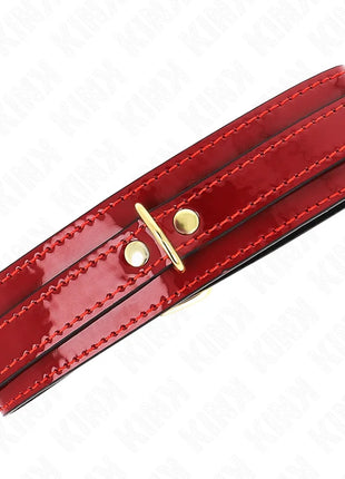 KINK - WEINROTE VERSTELLBARE HALSKETTE MIT GOLDENEN DETAILS 29-42,5 CM X 4 CM