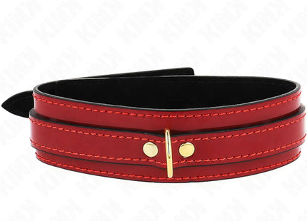 KINK - WEINROTE VERSTELLBARE HALSKETTE MIT GOLDENEN DETAILS 29-42,5 CM X 4 CM