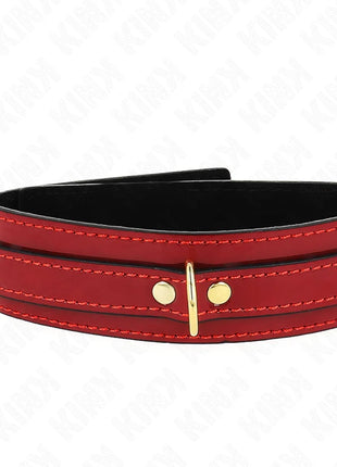 KINK - WEINROTE VERSTELLBARE HALSKETTE MIT GOLDENEN DETAILS 29-42,5 CM X 4 CM