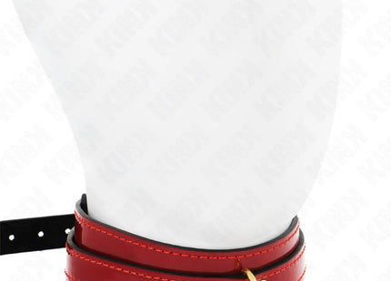 KINK - WEINROTE VERSTELLBARE HALSKETTE MIT GOLDENEN DETAILS 29-42,5 CM X 4 CM
