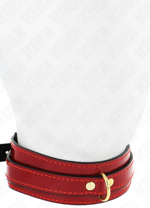KINK - WEINROTE VERSTELLBARE HALSKETTE MIT GOLDENEN DETAILS 29-42,5 CM X 4 CM