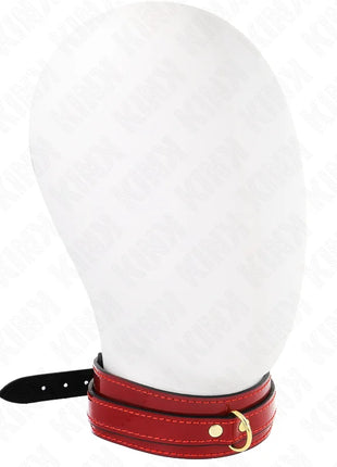 KINK - WEINROTE VERSTELLBARE HALSKETTE MIT GOLDENEN DETAILS 29-42,5 CM X 4 CM