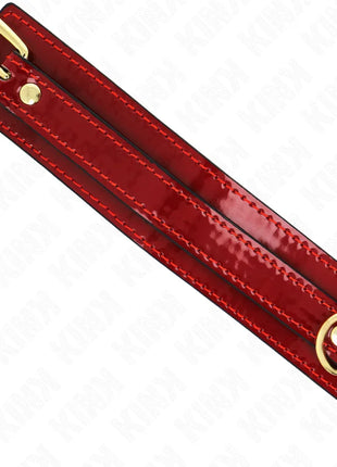 KINK - WEINROTE VERSTELLBARE HALSKETTE MIT GOLDENEN DETAILS 29-42,5 CM X 4 CM
