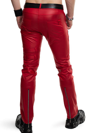 lange Herren Hose RMTommaso002 rot von Regnes Fetish Planet - Herren-Hose