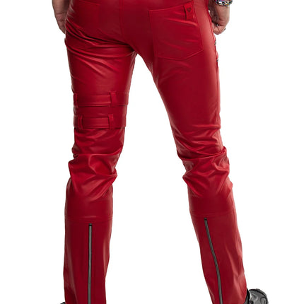 lange Herren Hose RMTommaso002 rot von Regnes Fetish Planet - Herren-Hose