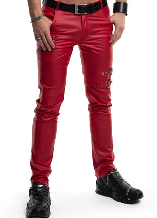 lange Herren Hose RMTommaso002 rot von Regnes Fetish Planet - Herren-Hose
