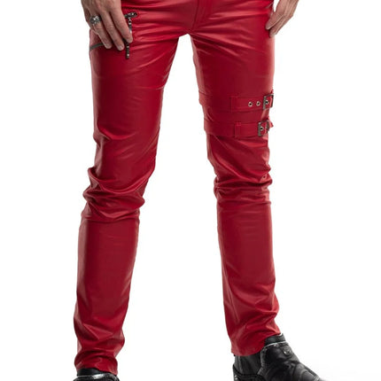 lange Herren Hose RMTommaso002 rot von Regnes Fetish Planet - Herren-Hose